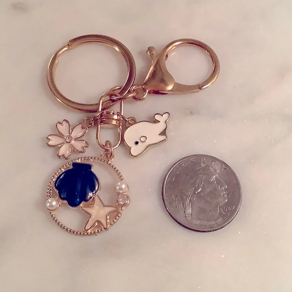 Nautical Detachable Purse Keychain.